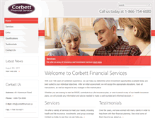 Tablet Screenshot of corbettfinancial.ca